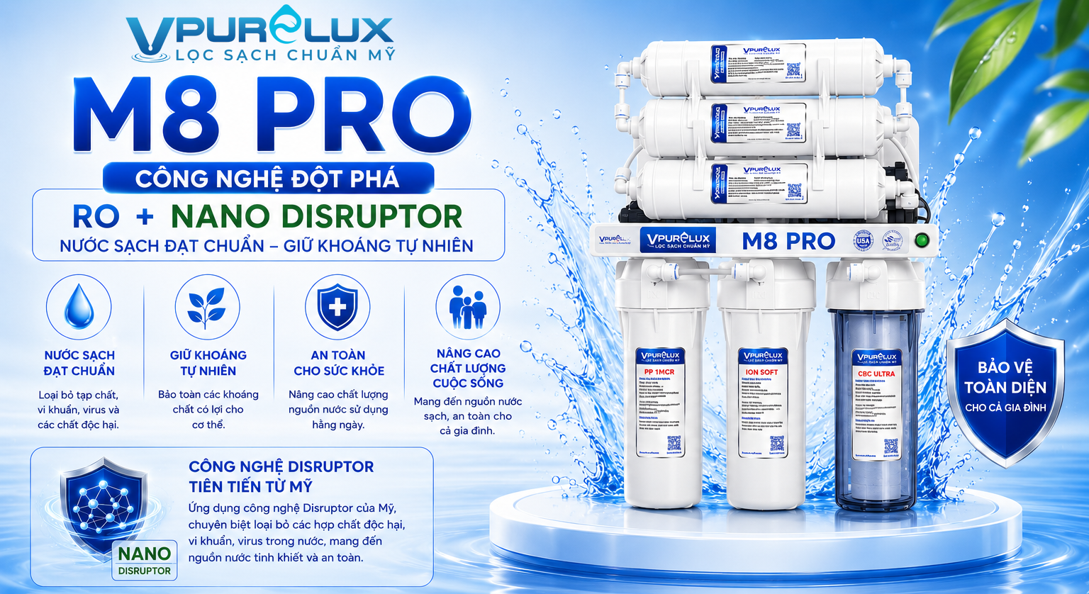 Máy lọc nước Mix M8 Pro Vpurelux - Ảnh 3